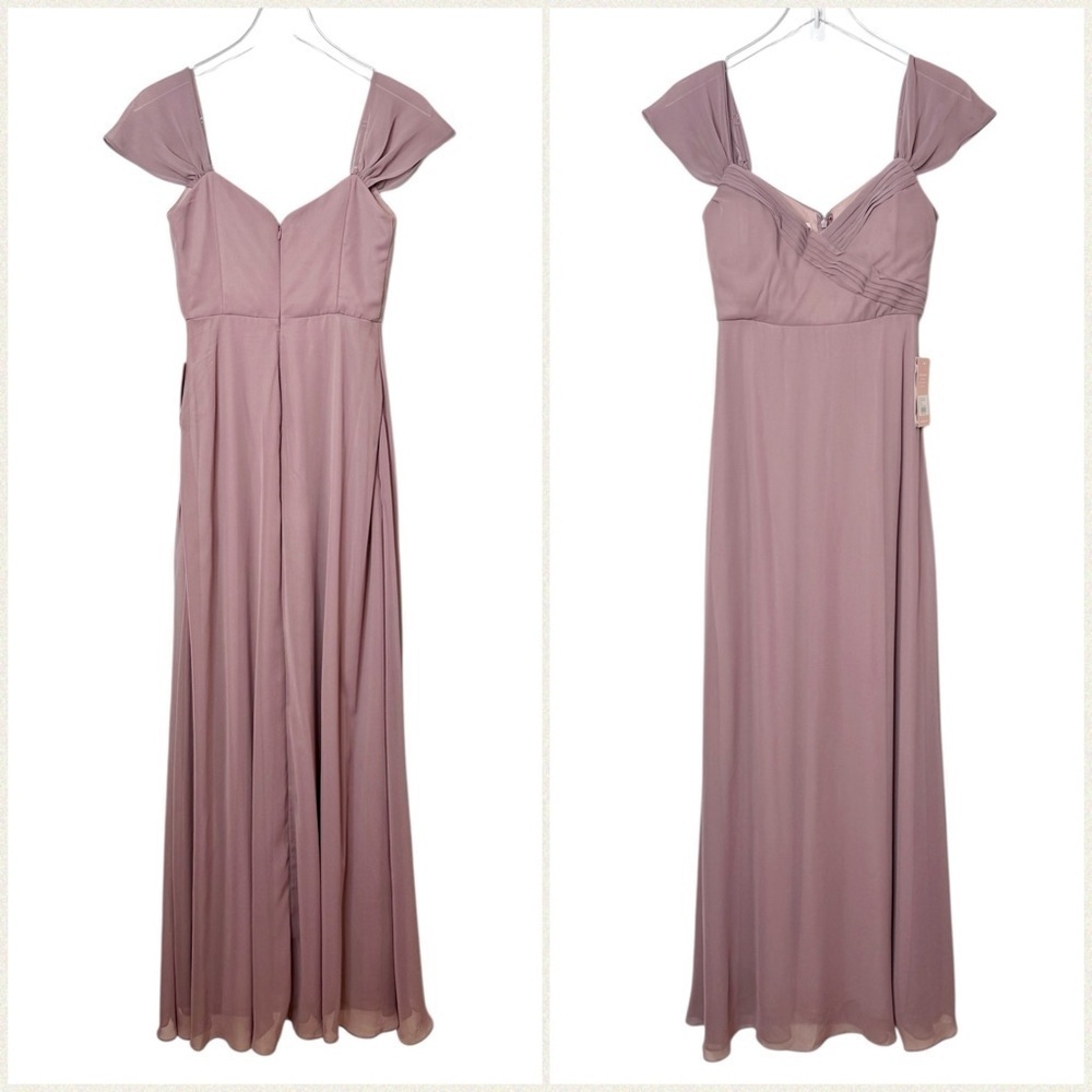 Birdy Grey Spence Dark Mauve Convertible Maxi Dress XS Formal Wedding Guest - Picture 2 of 16